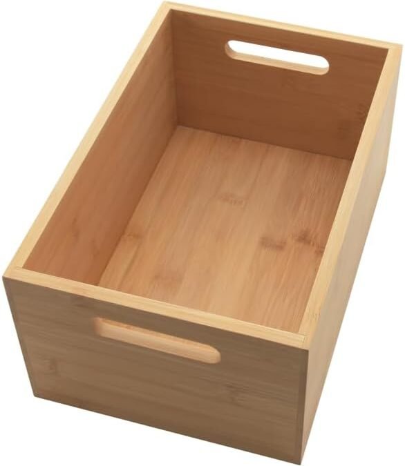 Wholesale OEM ODM YBM HOME Bamboo Storage Boxes with Handle, Organization Storage for Kitchen, Living Room, Bathroom, Office, Large Factory & Supplier