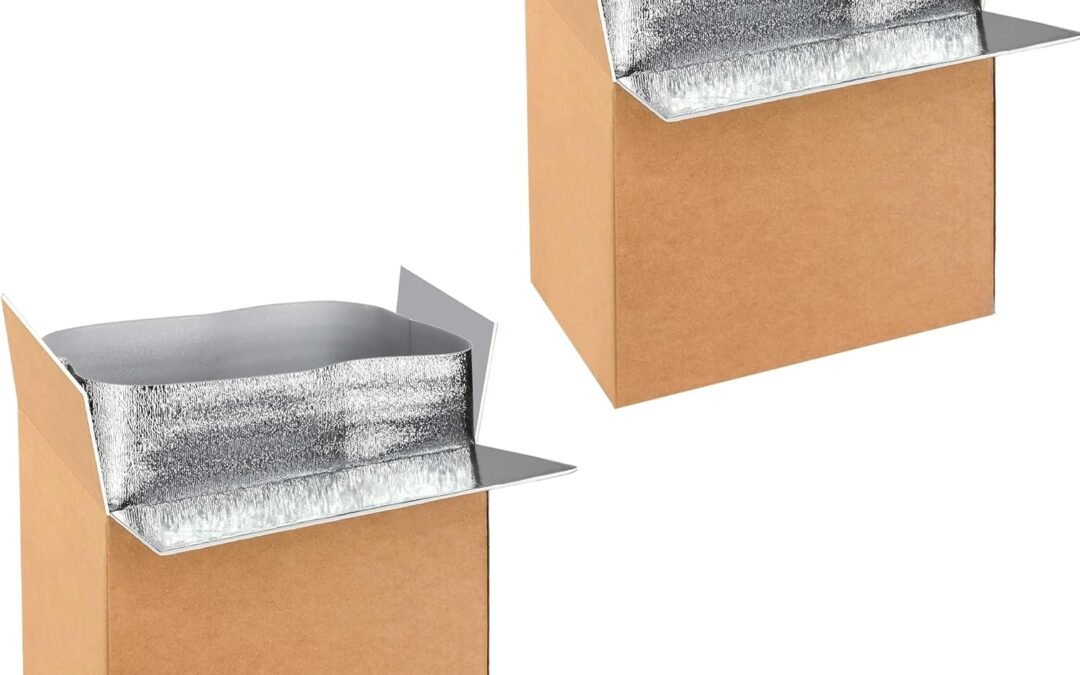 Wholesale OEM ODM YSSOA Insulated Shipping Boxes with Aluminum Foil Liner,Thermal Insulation Cold Pack Shipping Boxes for Frozen, Reusable Styrofoam Cooler Box, Small Mailing Box, 19’’ x 12’’ x 16’’, New (Pack of 2) Factory & Supplier