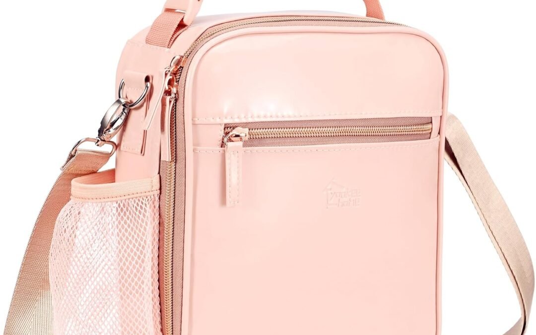 Wholesale OEM ODM Yookee Home Lunch Box for Kids, Pink, Faux Leather, 8.5in x 3.2in x 10in Factory & Supplier