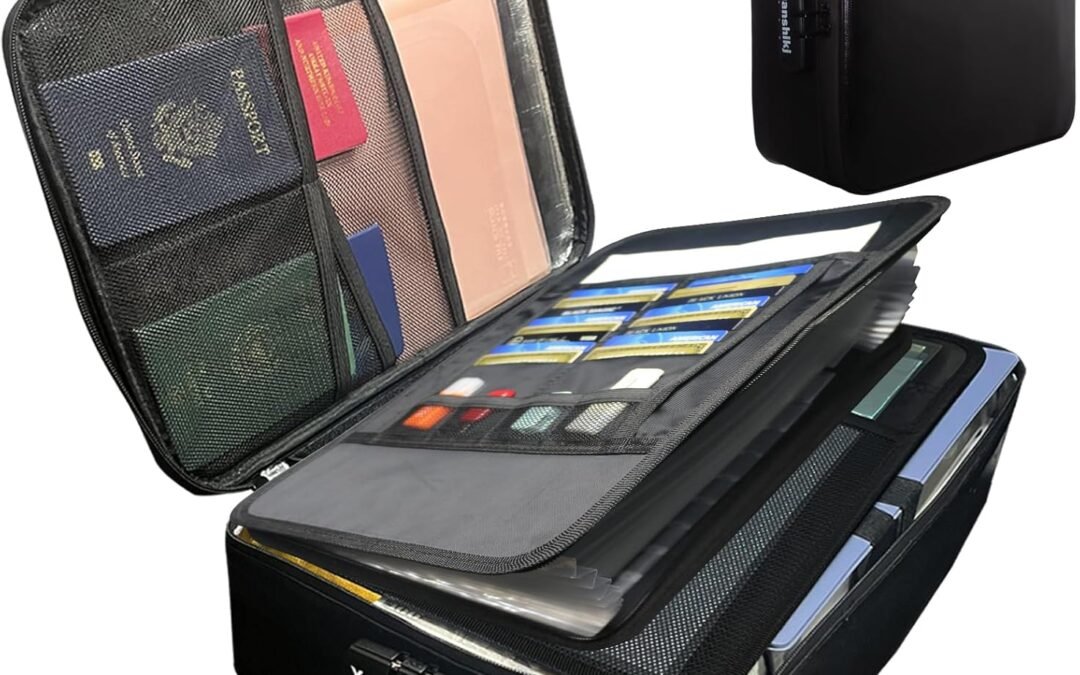 Wholesale OEM ODM Yuanshikj Heat Insulated Fireproof Waterproof Safe File Organizer,Document Organizer Box with Lock Labels,Multi-Layer Portable Home Travel Safe Storage Box for Important Documents (Black) Factory & Supplier