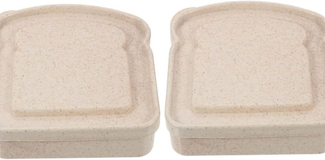 Wholesale OEM ODM Zerodeko 2Pcs Portable Toast Containers Food Grade Storage Boxes for Sandwiches Fruits Snacks Convenient Smooth Lid Seal for Lunch Picnics Factory & Supplier
