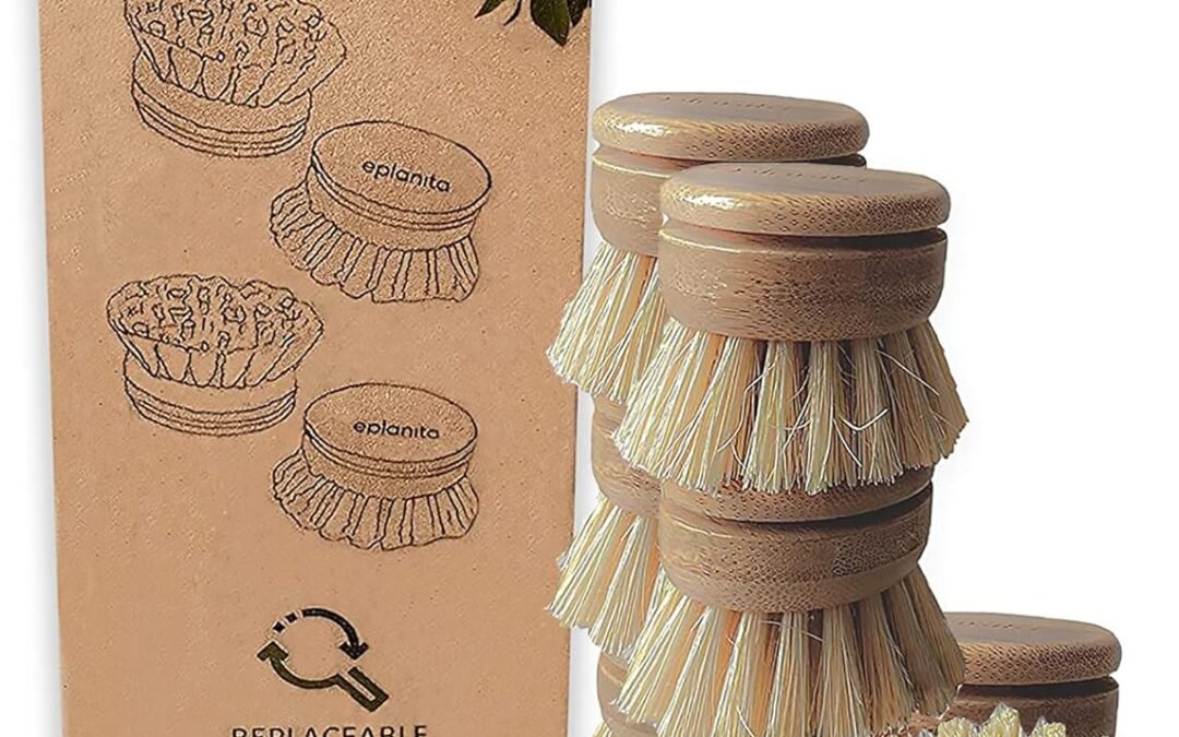Wholesale OEM ODM eplanita Replacement Brush Heads (Pack of 8) for Bamboo Dish Brush, Sisal Bristle Refills, Agave Cactus Fibres, Kitchen Eco Scrubber, Plastic Free Washing Up, Zero Waste Cleaning Factory & Supplier