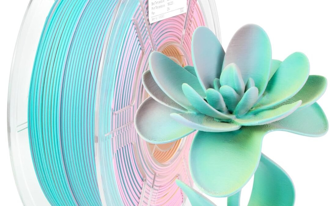 Wholesale OEM ODM iSANMATE Matte 3D Printer Filament, 3-in-1 Color Rainbow Filament, Coextrusion 3D Filament, Rapid Magic Color Change Filament 1.75mm, Dimensional Accuracy +/- 0.03 mm, Moonstone 1KG/Spool Factory & Supplier