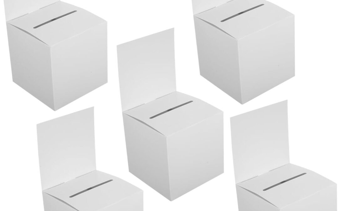 Wholesale OEM ODM jojofuny 5Pcs Foldable Suggestion Box with Slot Portable Card Drop Box for Voting Donations and Feedback Office School and Meeting Rooms Easy Assembly and Coated Factory & Supplier